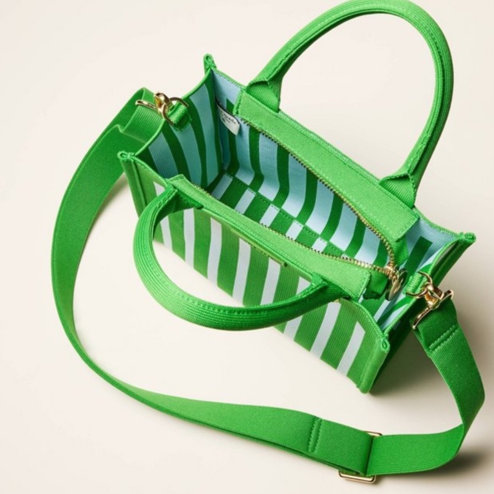 Kate Spade x Target Stripe Knit Crossbody Bag — Green/Blue Woven Shoulder Bag, R - Picture 3 of 4